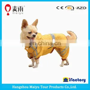 Pet Clothes Dog Raincoat With Refective Stripes thumbnail-1