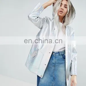 2016 New Fashion Winter Women Sliver Metallic Jacket Slim Long Coat Jacket From China thumbnail-1
