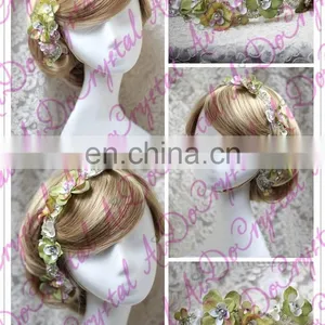 Aidocrystal Brital Wedding Party Hair Flower Accessories,rhinestone Bridal Headwear,wedding Headpiece thumbnail-3