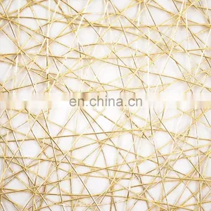 Woven Paper Round Decorative Metallic Placemat thumbnail-2