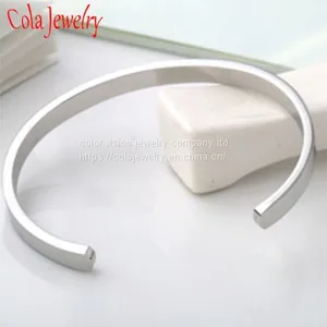 Custom Inspirational Jewelry Fashion Stainless Steel Cuff Bangle Bracelet thumbnail-3