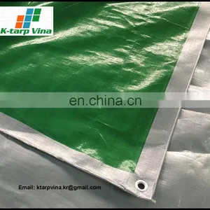 Heavy Duty Green/Silver PE Tarp - Tarpaulin thumbnail-1