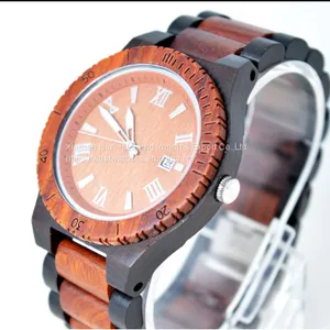 Wholesale Ebony Wooden Watch Wood Dial Quartz Brand Watches Christmas Gift thumbnail-4