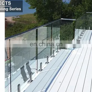 Inox Swimming Pool Round Glass Spigot Railing Tempered 304 316 Adjustble Spigots For Glass thumbnail-1