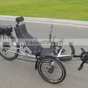 250w Foldable Suspension Electric Recumbent Trike thumbnail-3