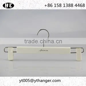 White Plastic Hanger and Pants Hanger With Custom Logo for Clothes thumbnail-3