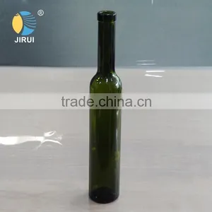 Factory Customized 375ml Black Green Wine Bottle With Cork thumbnail-2