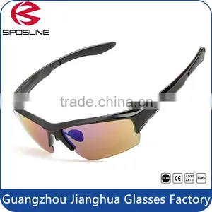Newest Fashion Black Frame Colorful Lens Windproof Travel Cycling Sunglasses for Sale thumbnail-1