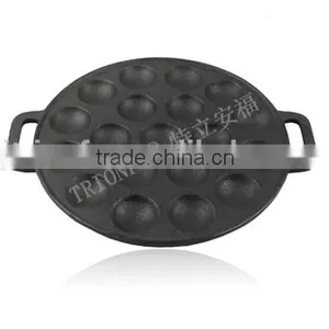 TRIONFO 19 Holes Cast Iron Double Ears Takoyaki Pan thumbnail-2