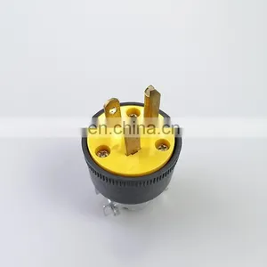 Hot Selling Yellow Power Plugs Copper Accessories Electric Plug Socket thumbnail-5