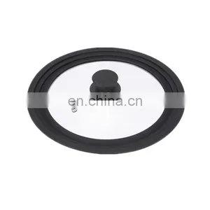 10 11 12 Inch Firm Silicone Edge Tempered Glass Universal Lids for Pots Pans and Skillets thumbnail-4