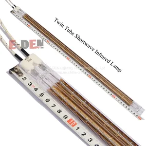 400V 3000W 600mm Twin Tube Infrared Quartz Heating Lamp thumbnail-1