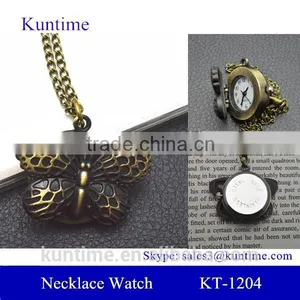 Crafts England Watch With Butterfly Shape Necklace Pocket Watch thumbnail-1