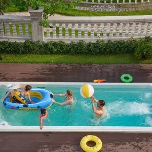 Oem Large Outdoor Swimming Spa Tub Endless Pool thumbnail-4