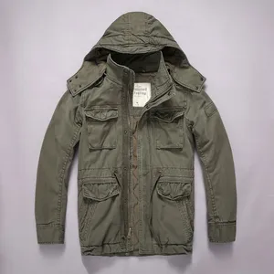 Men's Casual Hooded Long Sleeve Camouflage Multi-Bag Medium Long Jacket Coat thumbnail-3