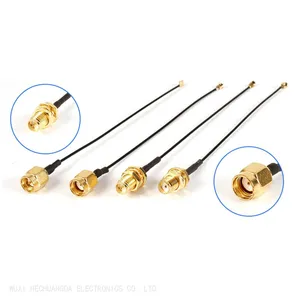 High Quality Full Brass RF Coaxial Straight SMA-J-1.5 Male Female Crimp Connector for RG316 RG174 Cable thumbnail-3