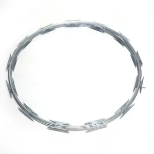 Expanded Razor Barbed Wire Fence Flat Wrap Razor Barbed Wire Diamond Weld Razor Wire Fence Sustainable Waterproof thumbnail-5