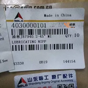 SDLG Original Grease Nipple 4030000101 JB7940.2-45°M101 for LG Wheel Loader With Good Price thumbnail-2