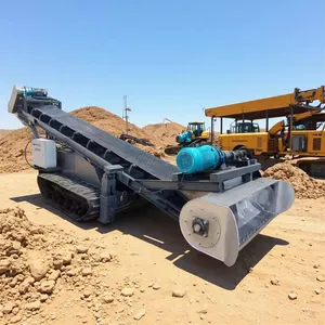 Belt Conveyor for Material Handling Automated Palletizing Conveyor for Granular Materials Coal and Ore Belt Conveyor for Loading Trucks thumbnail-4
