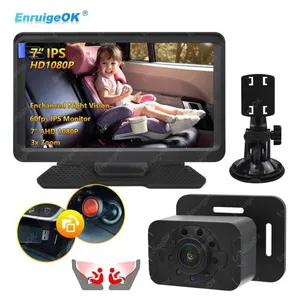 EnruigeOK Baby Car Camera AHD 1080P Night Vision 3X Zoom USB Plug 7'' IPS Full View Screen thumbnail-1