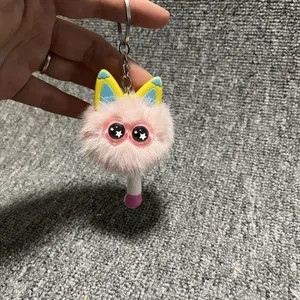 Star Eye Cat Pom Pom Keychain thumbnail-3