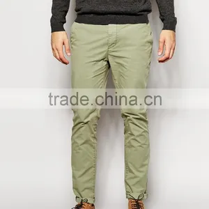 2016 Men's Casual Fit Slim Garment Wash Chino Pants thumbnail-1