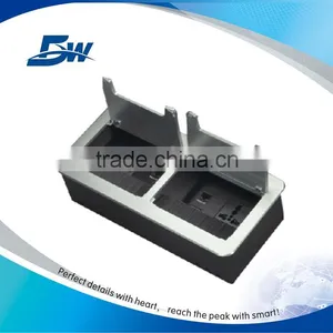 BW-T645 Flip Up AC Inlet Socket / Aluminum Desk Socket thumbnail-1