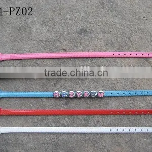 Wholesale PU Leather Wrist Bands Can be Slided With Zinc Alloy Letters thumbnail-1