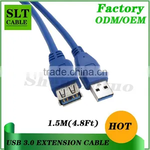 Shenlantuo Factory Wholesales USB 3.0 Extension Cable A Male to A Female 1.5m USB 3.0 AM To AF Cable for Data Sync and Charging thumbnail-1