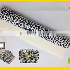 Fashion Leopard Print Fabric for Toiletry Bag or Cosmetic Case and Jewel Box thumbnail-1