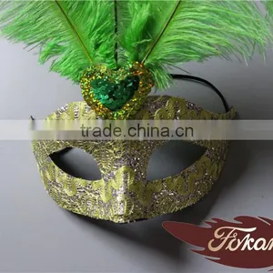 Wholesale Venetian Mask Ostrich Feather Decoration And Halloween Accessories thumbnail-2