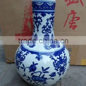 Chinese Antique Blue and White Porcelain Vase thumbnail-1