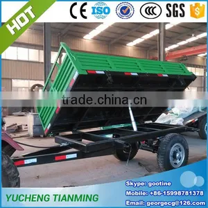 Tractor Drag Two Wheels 3 Tons Farm Trailers for Sale thumbnail-1