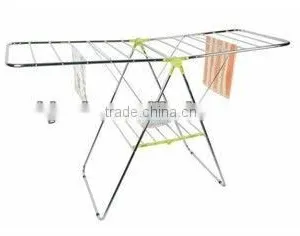 Foldalbe SS Clothes Hanging Rack With Shoes Holder thumbnail-1