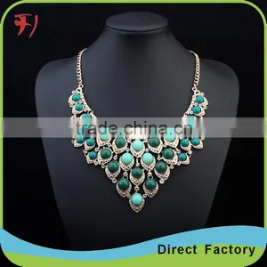 Fashion Chinese Crystal Jewelry Big Heart Resin Bib Statement Necklacefree Shipping and Buy 2 Get 1 thumbnail-1