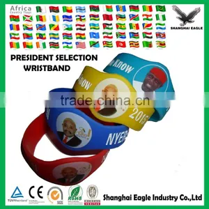 President Selection Custom Embossed/ Debossed Silicone Wristband, Cheap Silicone Bracelet thumbnail-3