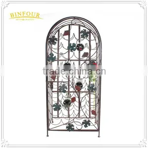 Metal Wine Shelf Display Iron Wine Bottle Rack Barware Home Decor thumbnail-5