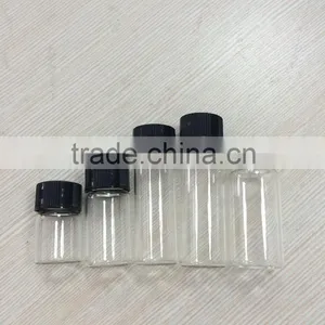 Different Size Transparent and Amber Colored Glass Bottles With Cap Sale thumbnail-1