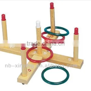 Hot Selling Wooden Ring Toss Game 4 Quoits Colorful Toss Garden Game thumbnail-1