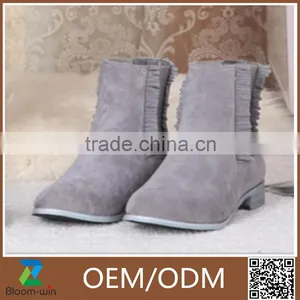 2015 New Design Ladies Leather Warm Boot for Woman Manufacturer Supplier Quality Choice thumbnail-1