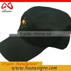 China Headwear Custom New Design Fashion Unisex Flat Roof Military Hat Oem Bush Hat Baseball Field Cap thumbnail-3