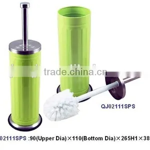 Galvanized Metal Round Toilet Brush With Holder With Plastic Brush thumbnail-2