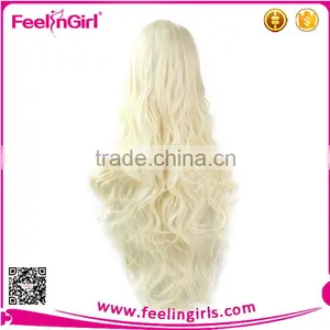 Bulk Blonde Curly Wigs Human Hair Kinky Curly Weave thumbnail-5