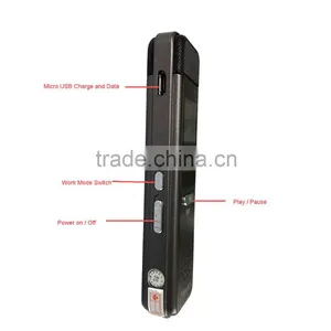 Black OLED 480maH Micro Hidden Digital Voice Recorder Pen Model Q7 thumbnail-2