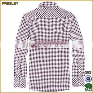 Wholesale Fashion Long Sleeve Designer Check Plaid Button Down Shirts for Men thumbnail-5