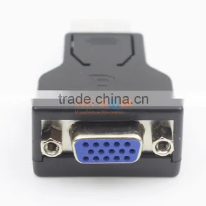 PC DisplayPort HDMI 1.4 Displayport DP Male To VGA Female Converter Adapter Connector Input Output thumbnail-1