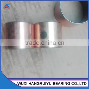 Metal Backing Supports POM With Fiber Self Lubricating Bushing Sleeve Bearings 60 * 65 * 50mm With Grease Hole thumbnail-1