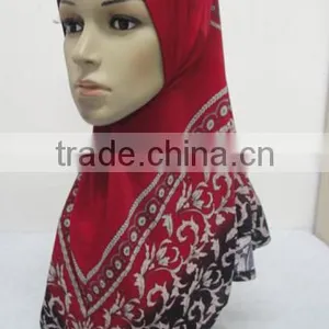 H294 Latest Muslim Hijab With Beautiful Prints,muslim Scarf thumbnail-6