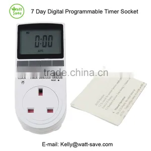 Electronic Programmable Digital Timer Switch UK Plug 13A 2900W thumbnail-1