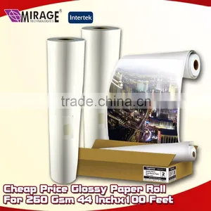 Cheap Price Glossy Paper Roll For 260 Gsm 44 Inchx100 Feet thumbnail-1